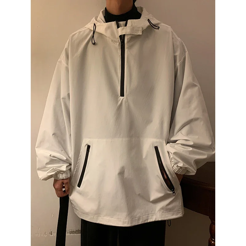 Men's & Youth Hooded Half-Zip Windbreaker