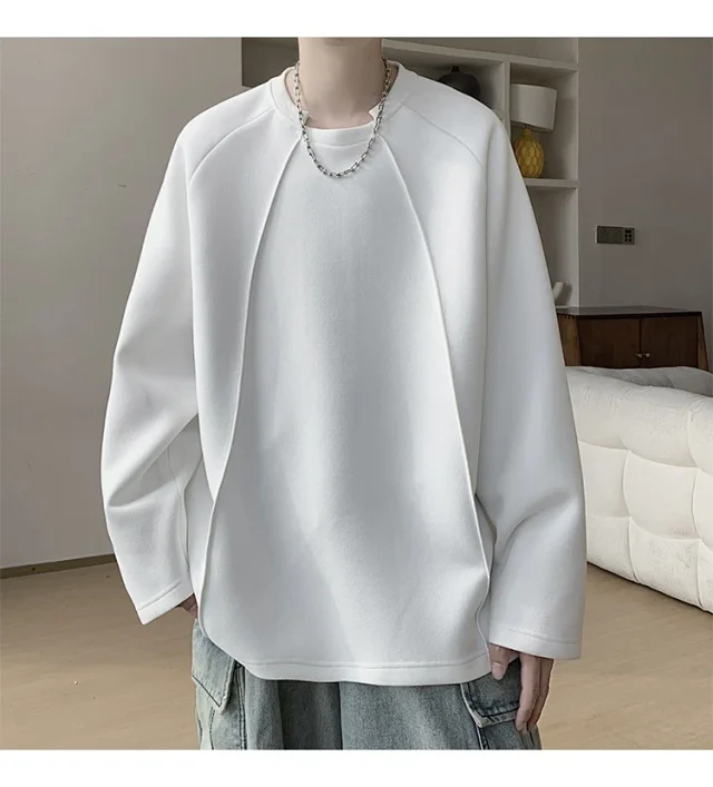 American Men's Long Sleeve Deconstructed Tee Detail