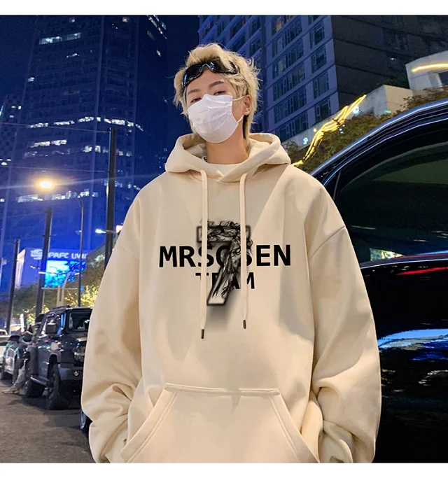 Men's Cotton Oversized Hoodie HK Style Detail