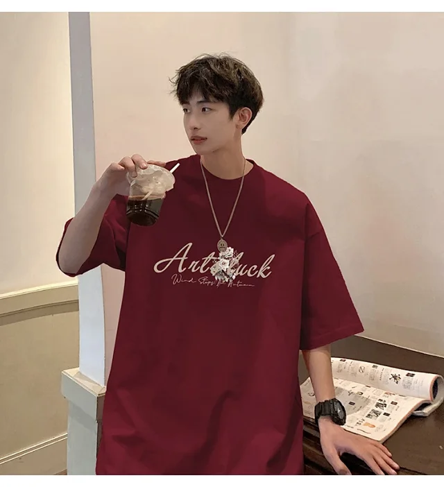 Men's New Summer Oversized Cotton T-Shirt Detail