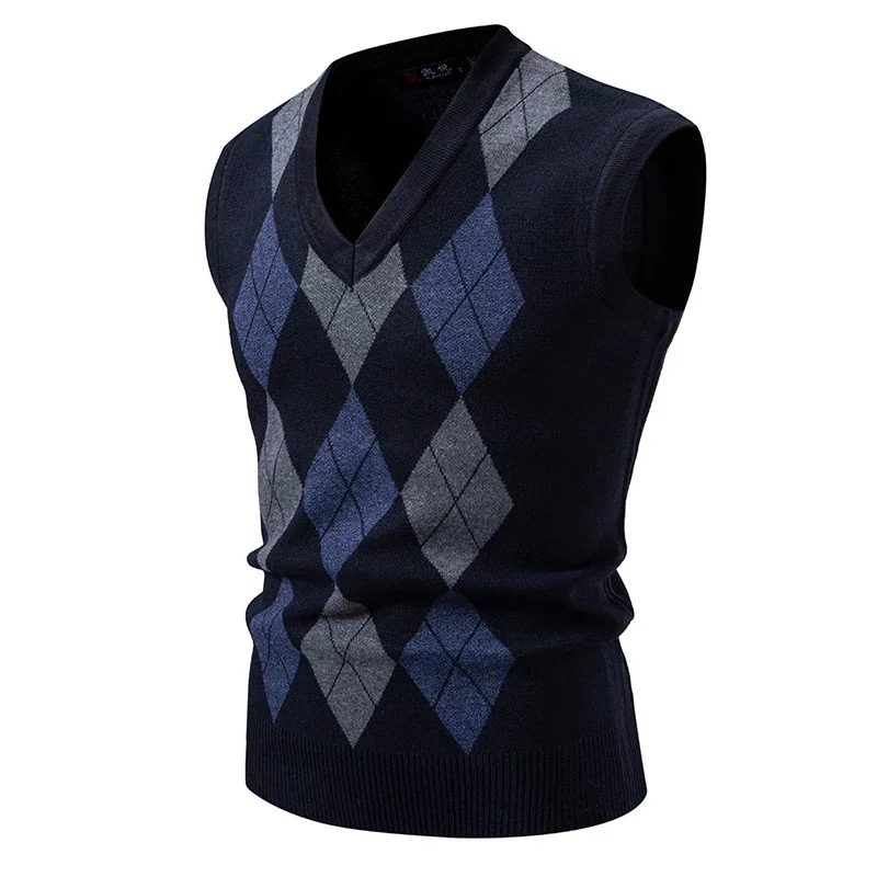 Men's New Diamond Jacquard Knit Vest