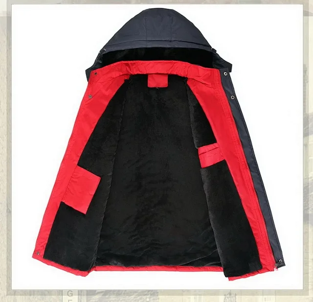 Unisex Winter Windproof Insulated Hooded Coat Detail