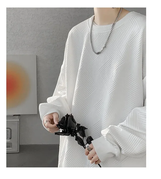Men's Oversize Jacquard Sweatshirt Detail