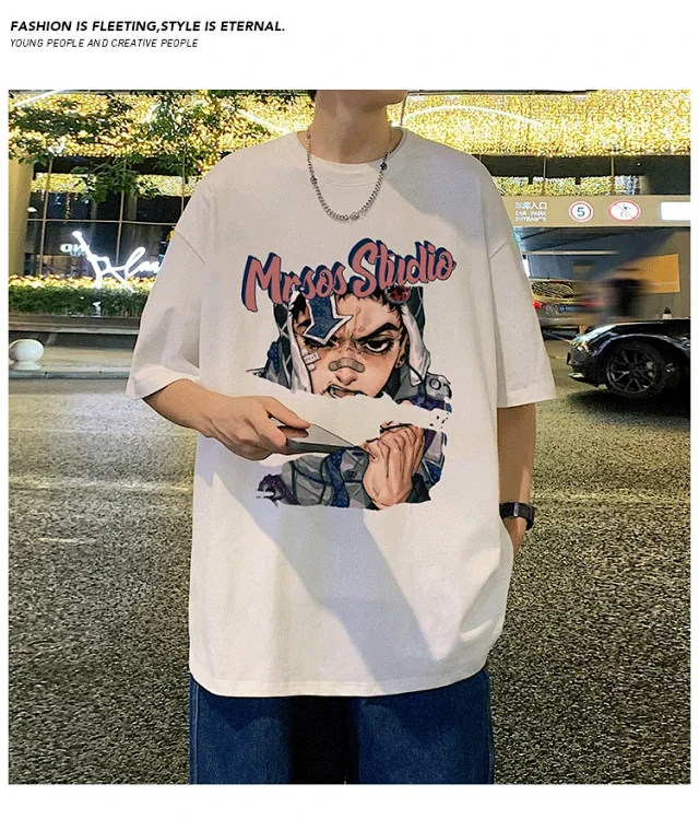 Men's Heavyweight Cotton Slim-Fit Crew Tee Detail