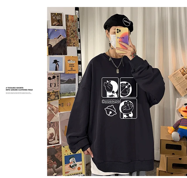 Blue Bear Men's Loose Fit Sweatshirt Detail