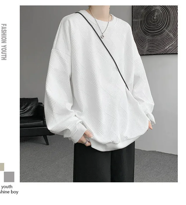 Men's Oversize Jacquard Sweatshirt Detail