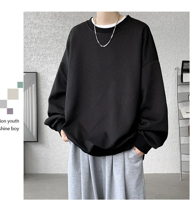 Men's Oversize Jacquard Sweatshirt Detail