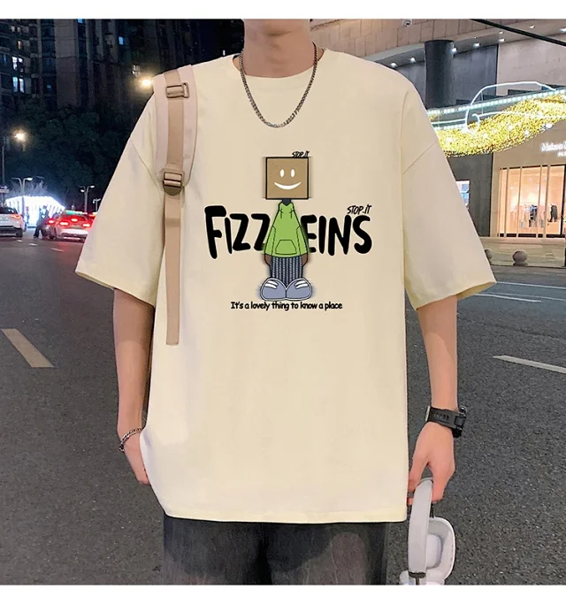 Men's Summer Casual Cotton Short-Sleeve Tee Detail