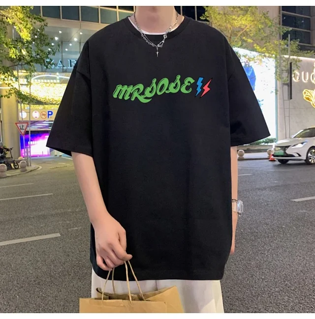 Men's Plus Size Heavyweight Cotton T-Shirt Detail