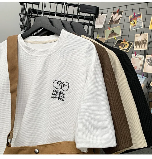 Men's Summer Waffle Quick-Dry T-Shirt Detail