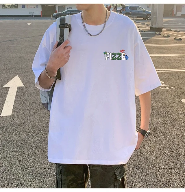Men's Heavyweight Cotton Loose Fit Tee Detail