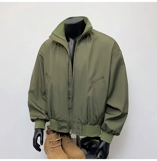 Men's Vintage American Oversized Bomber Jacket Detail