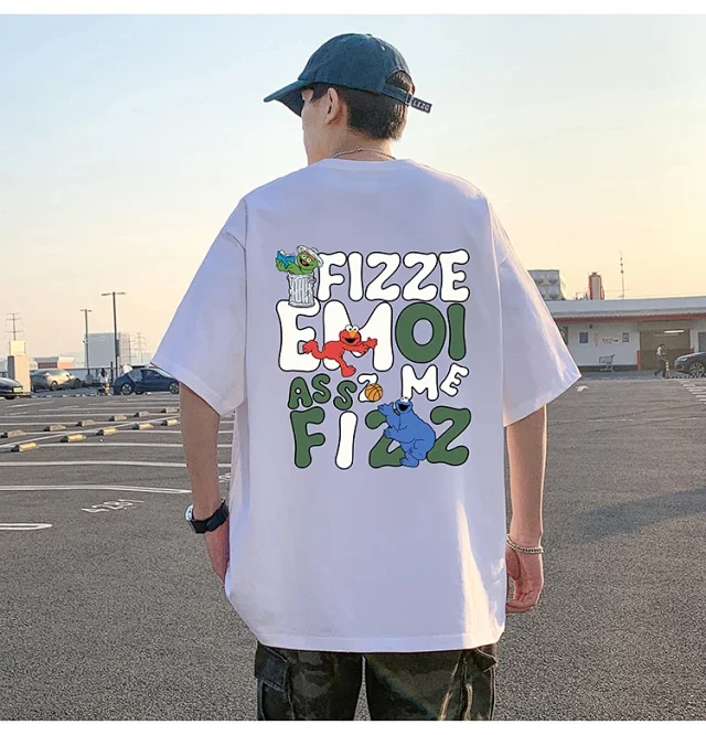 Men's Heavyweight Cotton Loose Fit Tee Detail