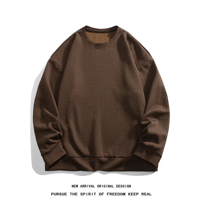 Men's Long Sleeve Textured Vintage Sweatshirt