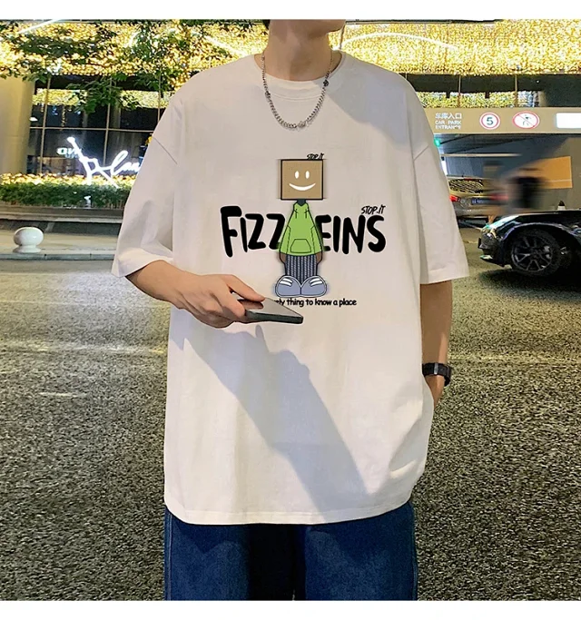 Men's Summer Casual Cotton Short-Sleeve Tee Detail