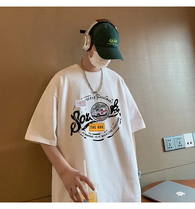 Men's Summer Casual Round Neck Tee Detail