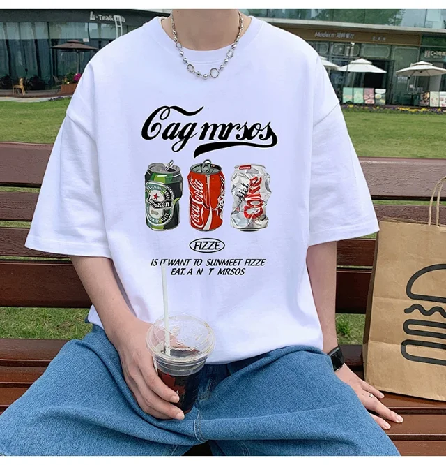 Men's Loose Cotton Tees Detail
