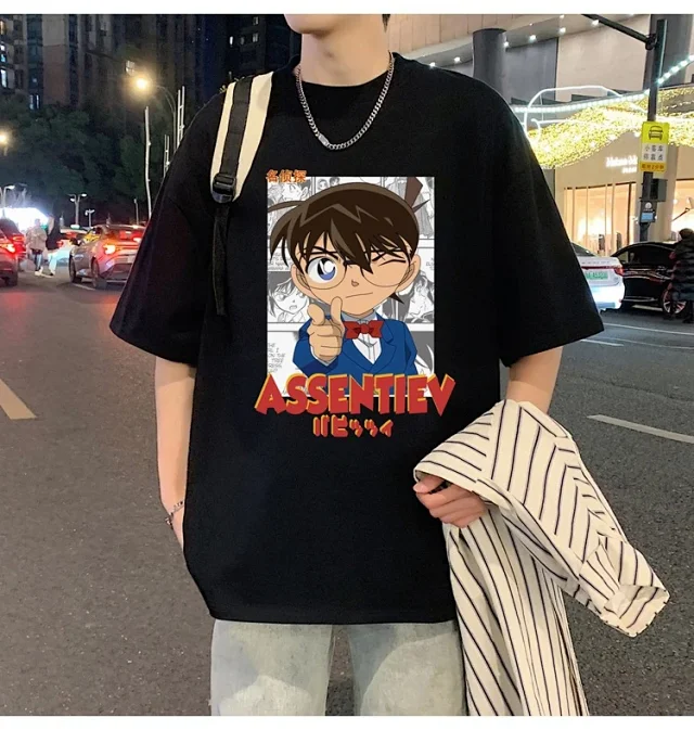 Men's Oversized Cotton Graphic Tee Detail