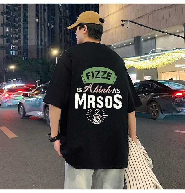 Men's Heavyweight Cotton Short Sleeve T-Shirt Detail
