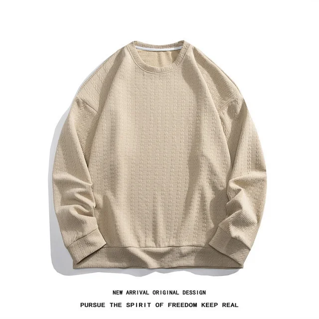 Men's Long Sleeve Textured Vintage Sweatshirt Detail