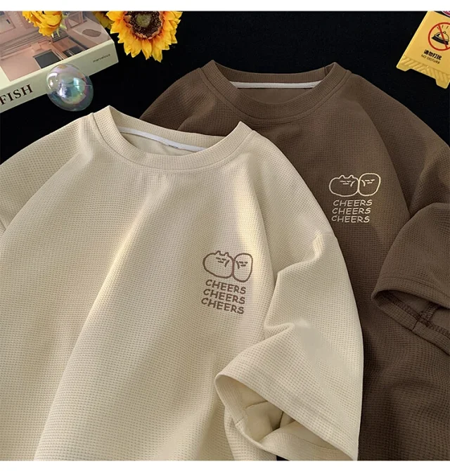 Men's Summer Waffle Quick-Dry T-Shirt Detail
