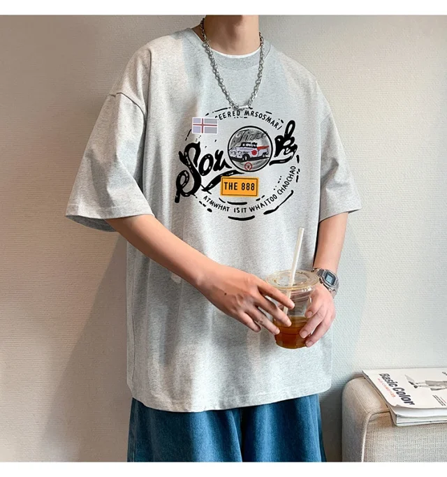 Men's Summer Casual Round Neck Tee Detail