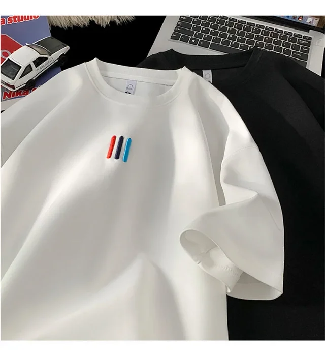 Summer 2025 Men's Heavyweight Embroidered Tee Detail