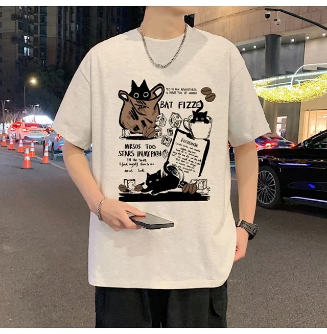 Men's Heavyweight Cotton Cartoon Youth Tee Detail