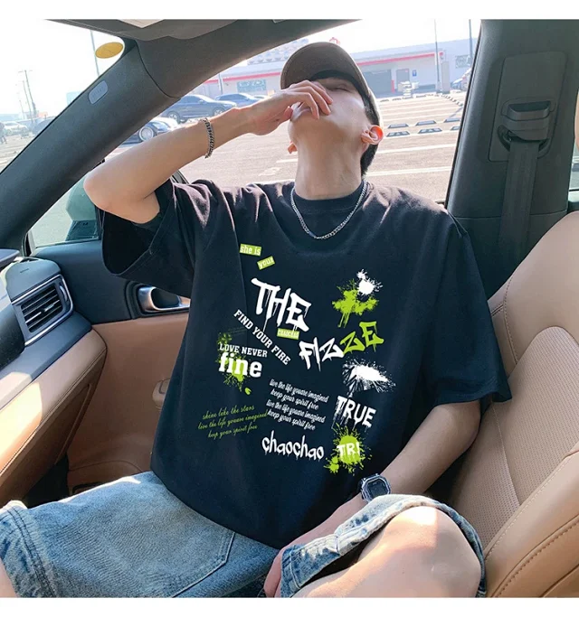 Men's Oversized Sport Cotton Tee Breathable Detail