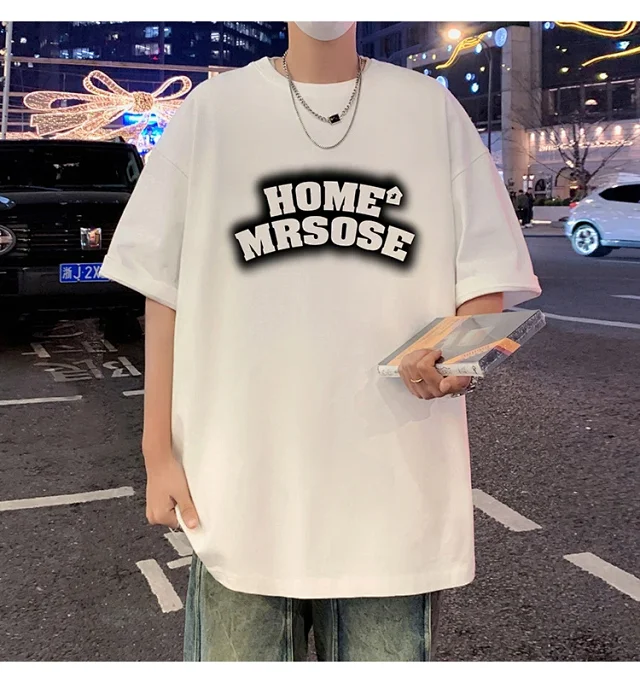 Men's Casual Cotton T-Shirt Plus Size Detail