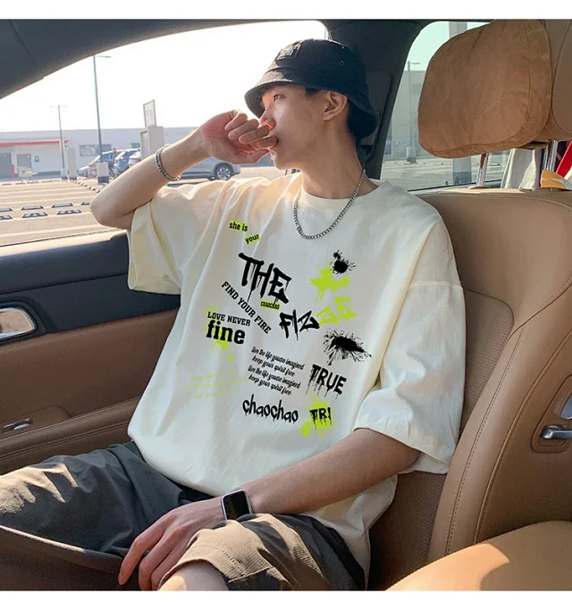 Men's Oversized Sport Cotton Tee Breathable Detail