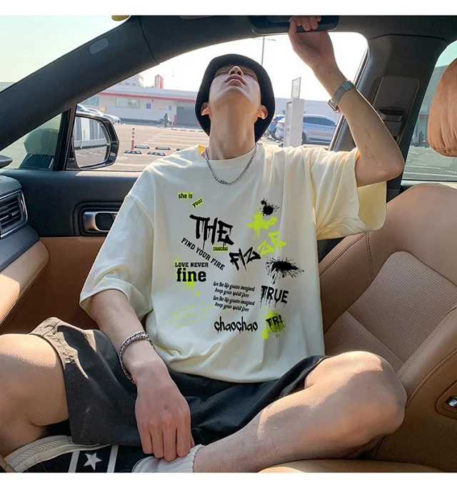 Men's Oversized Sport Cotton Tee Breathable Detail
