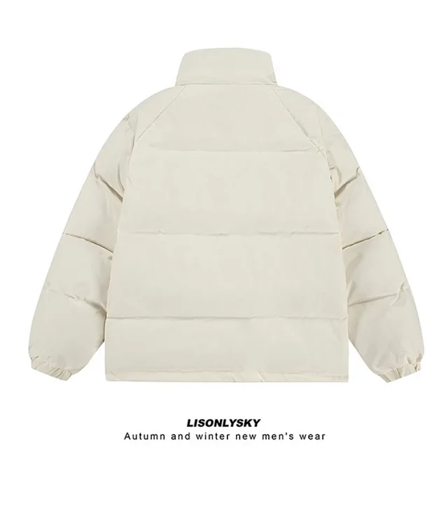Youth Winter Waterproof Striped Puffer Jacket Detail