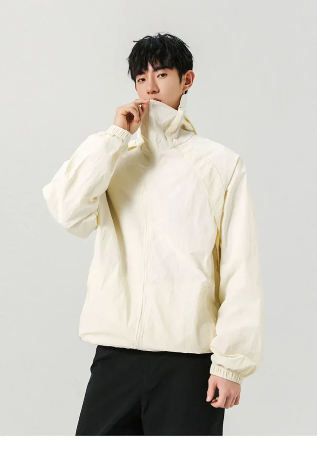 Trendy Men's Hooded Sun Jacket 2025 Detail