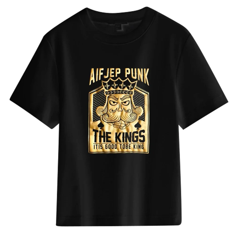 Men's Oversized Streetwear Foil Print Tee
