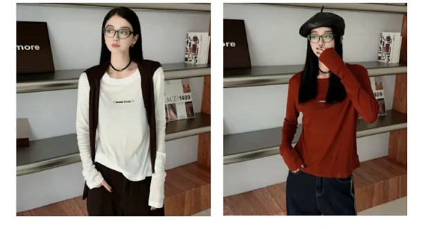 2025 Women's Figure-Flattering Round Neck Top Detail