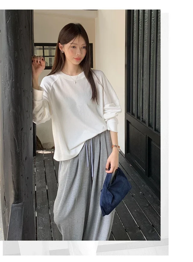 Women's Casual Solid Raglan Tee Detail