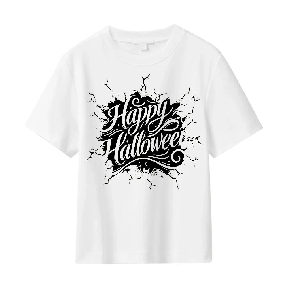 Men's Summer White Halloween Print Tee