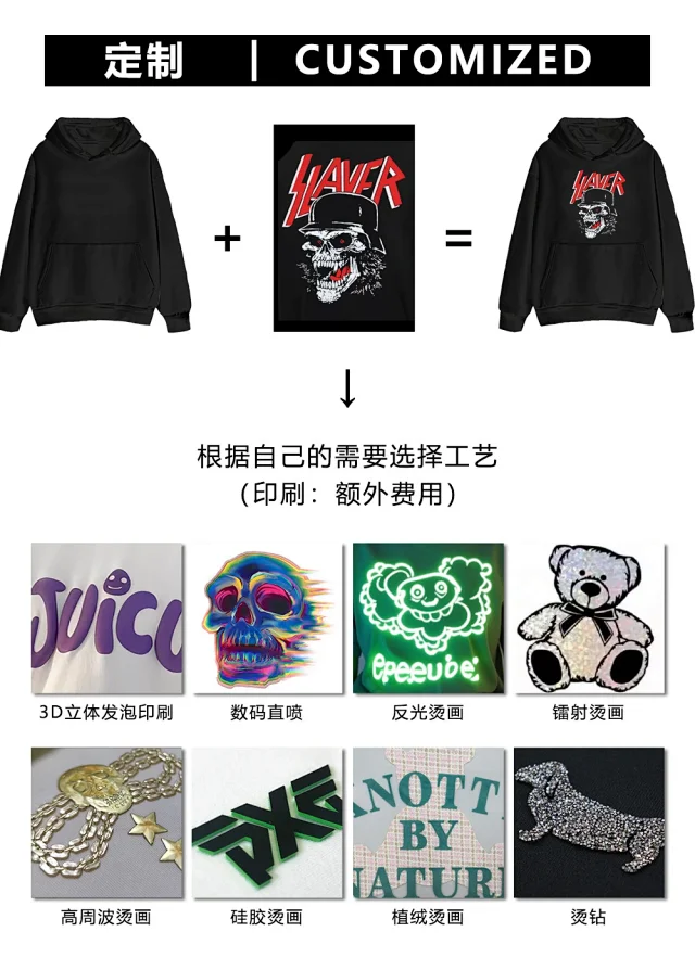 Men's Hoodie, 320g, Custom Logo, Retro Style Detail