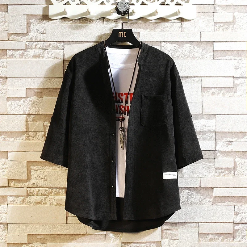Men's Retro Korean Corduroy Shirt Jacket