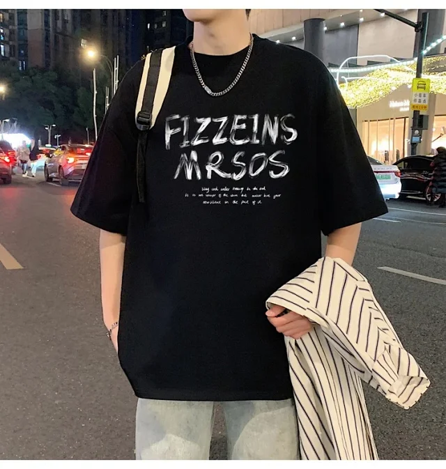Men's 2025 Summer Cotton Loose T-Shirt Detail
