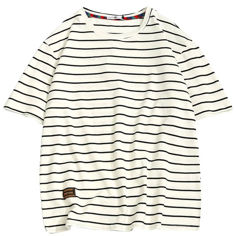 Men's Plus Size Summer Striped T-Shirt