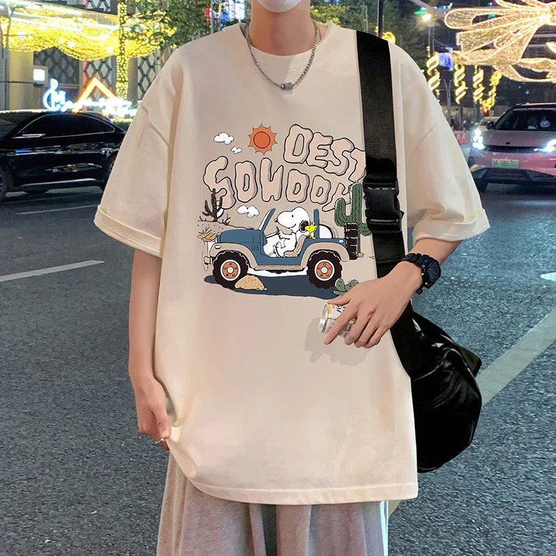 Men's Cartoon Print Cotton Tee 2025