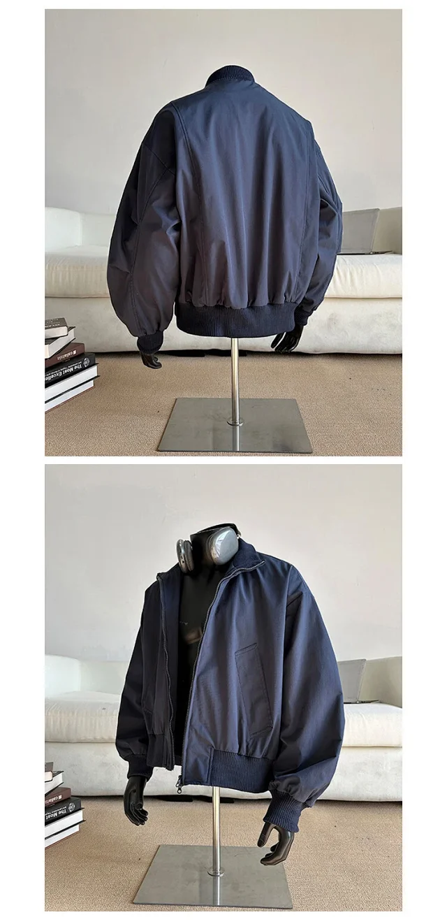 Men's Vintage Cropped Bomber Jacket Detail