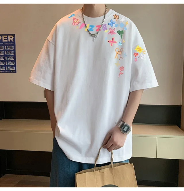 Men's Heavyweight Cotton Plus-Size T-Shirt Detail