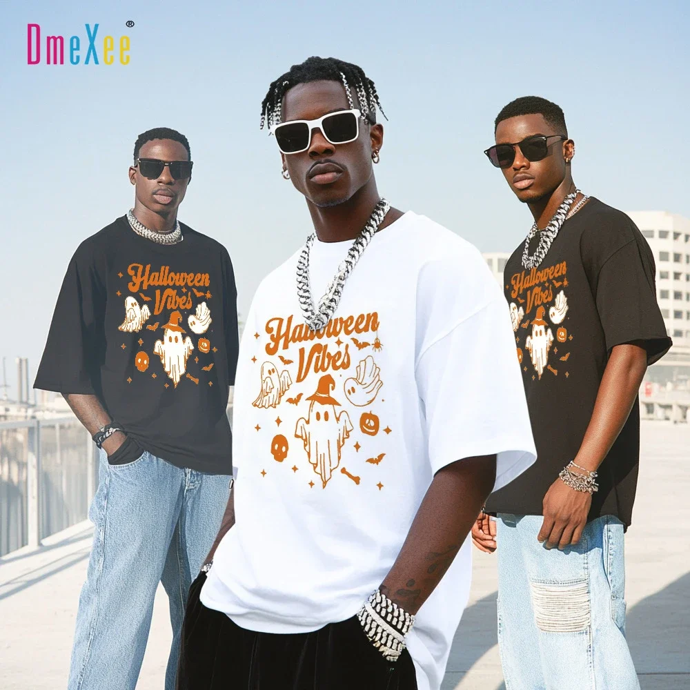 Summer Men's Loose Halloween Ghost Tee