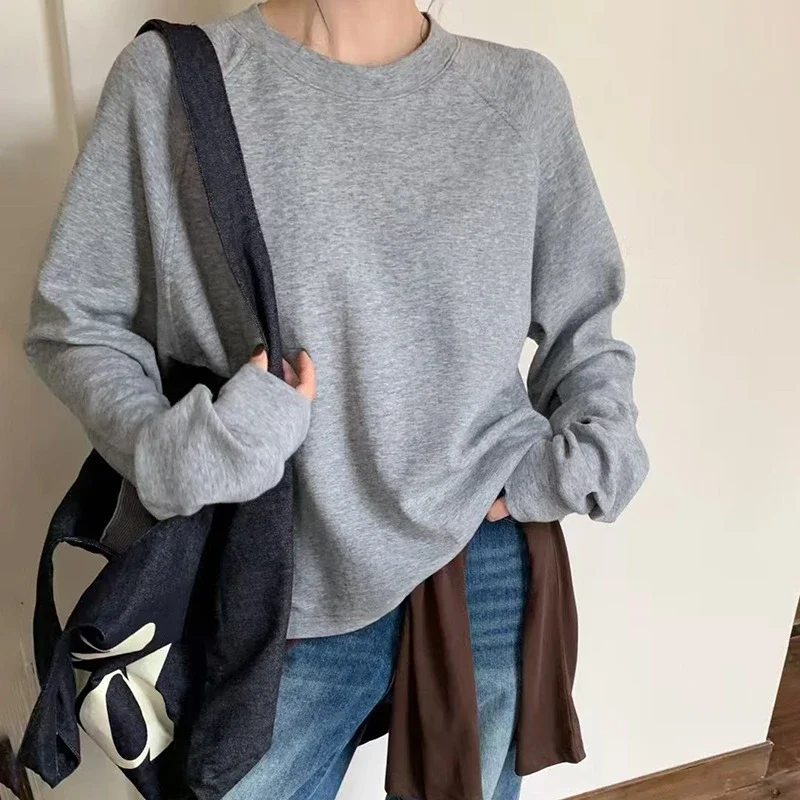 Korean Women's Boyfriend Raglan Long-Sleeve Tee