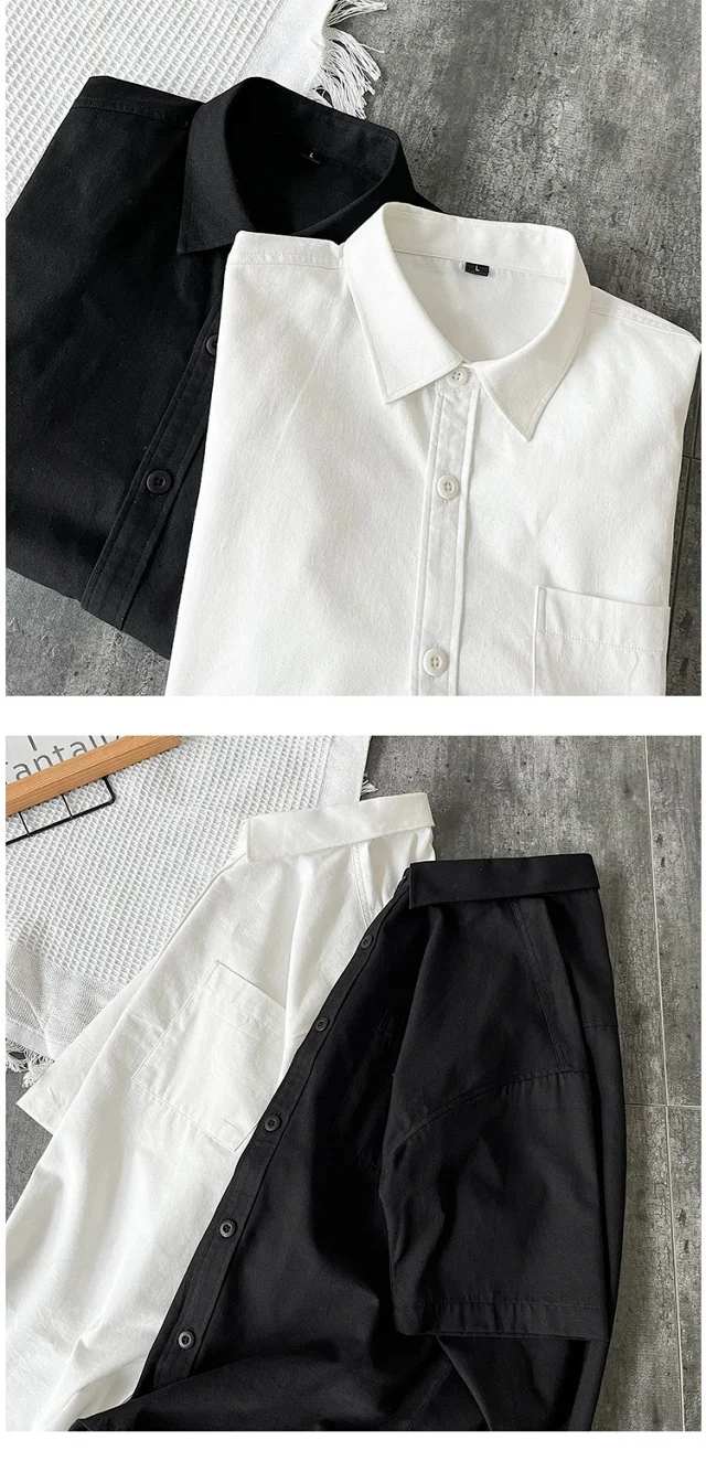 Men's Summer Casual Cotton Short-Sleeve Shirt Detail