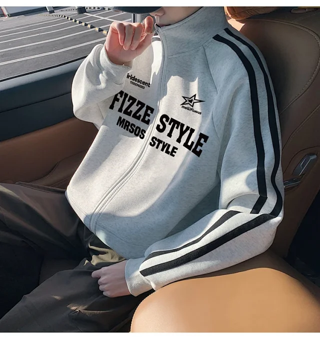American Heavyweight Zip Hoodie Jacket Detail