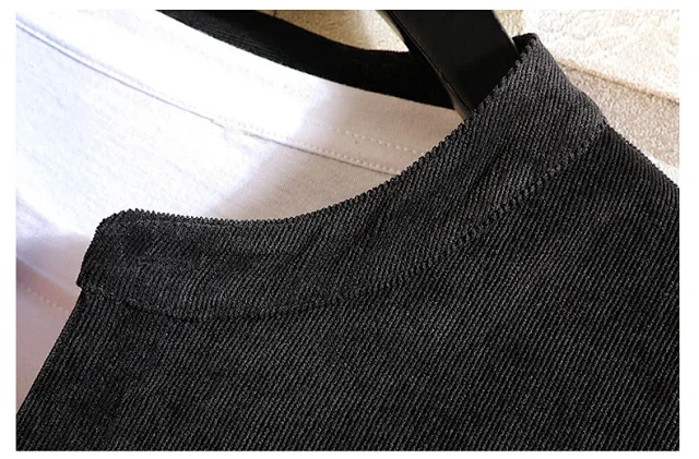 Men's Retro Korean Corduroy Shirt Jacket Detail